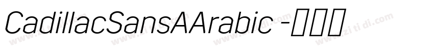 CadillacSansAArabic 字体转换